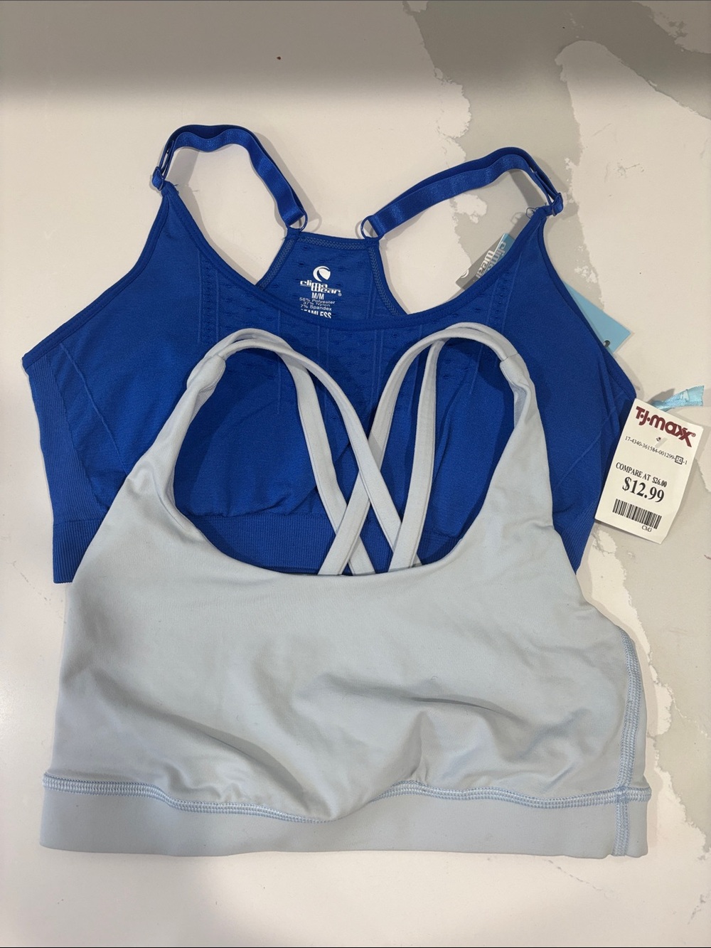 2 sports bras,1 great price! Lululemon Athletica Light Blue& ClimawearSports Bra